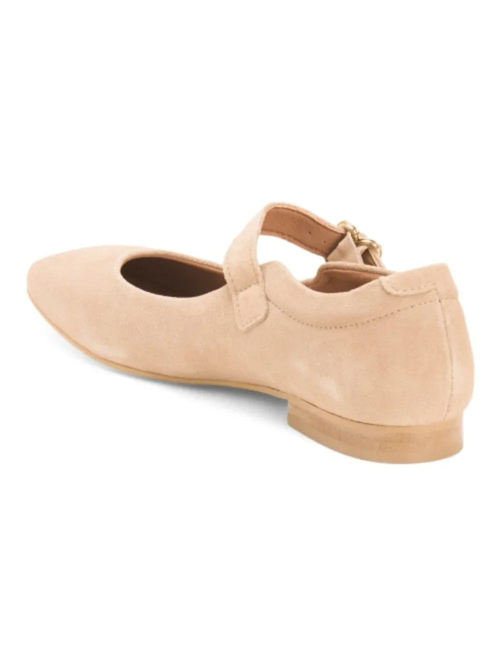 INOVATION Made In Portugal Suede Snip Toe Mary Jane Flats